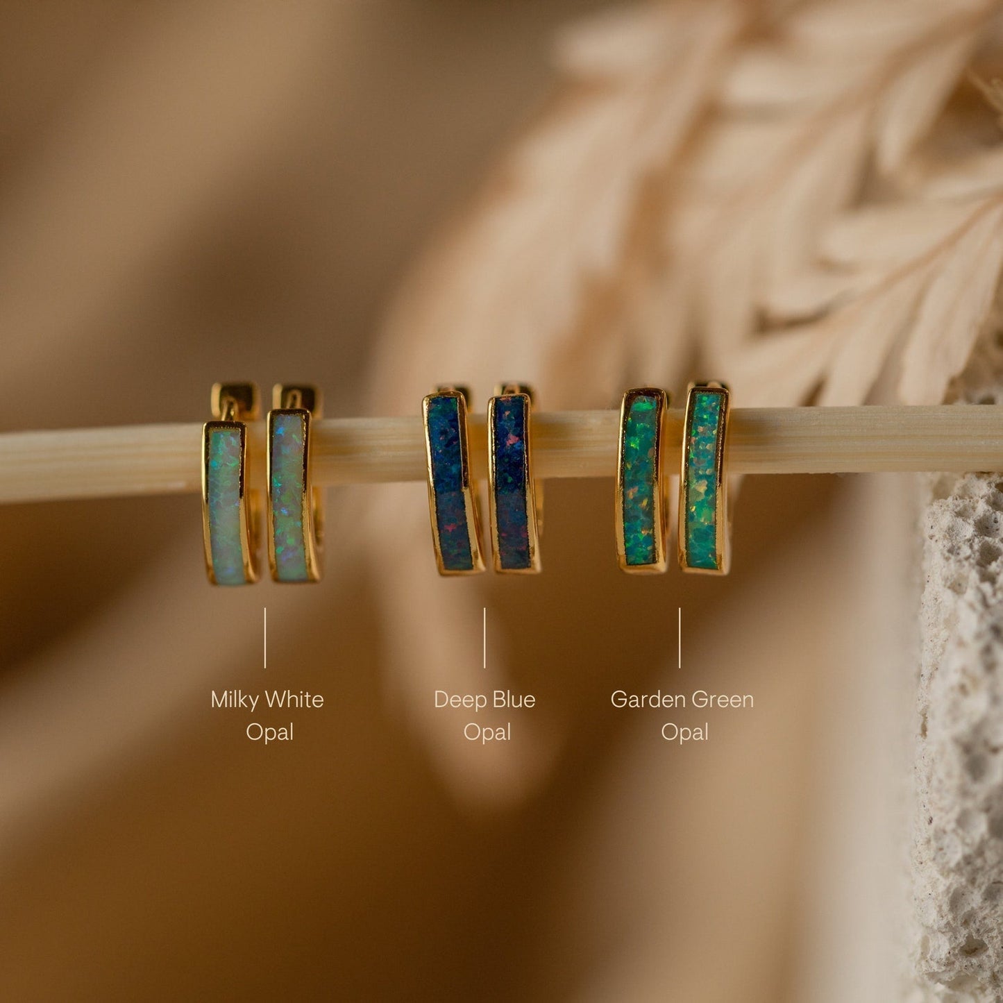 Opal Inlay Rings – Opal Earrings