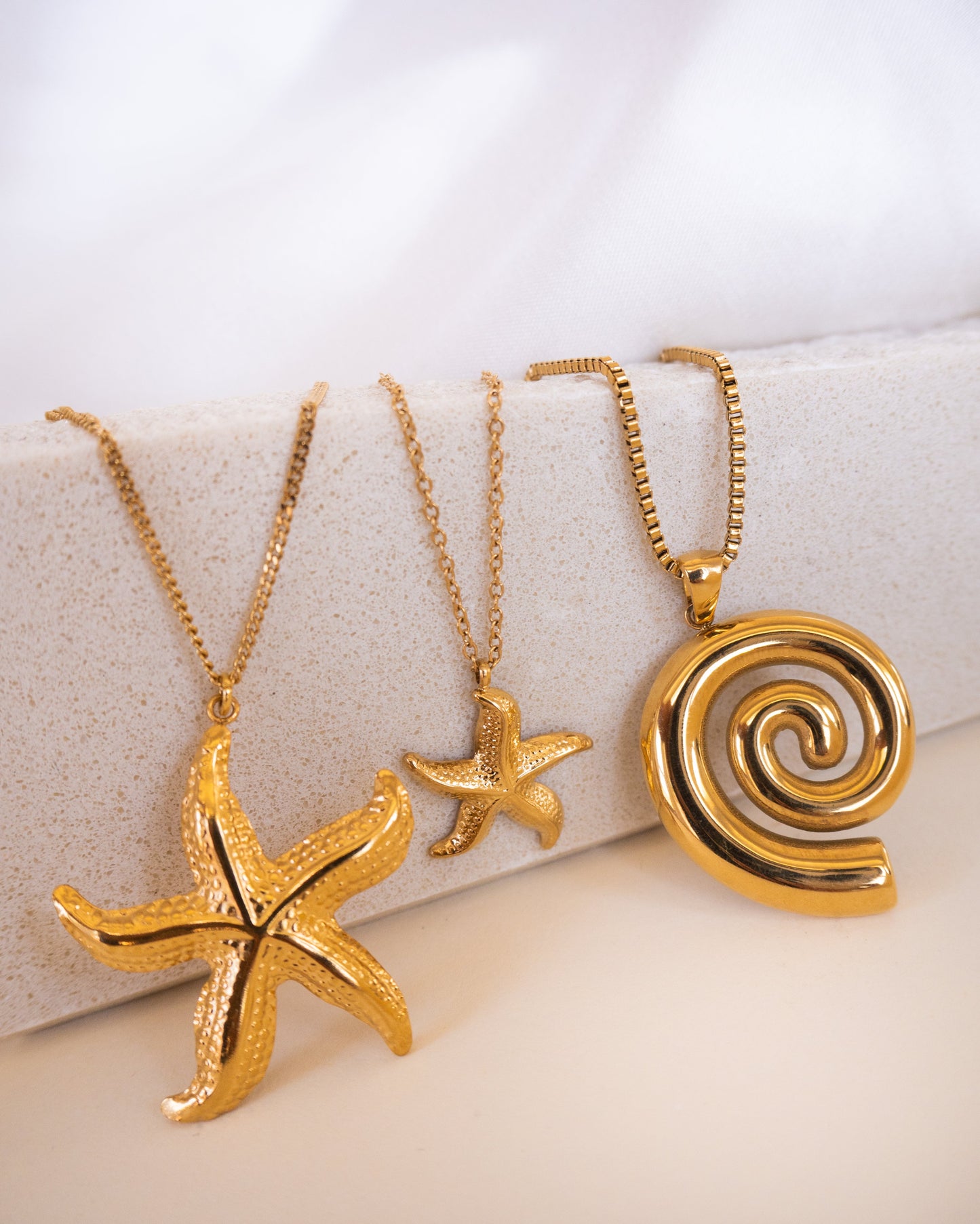 Golden Starfish Necklace