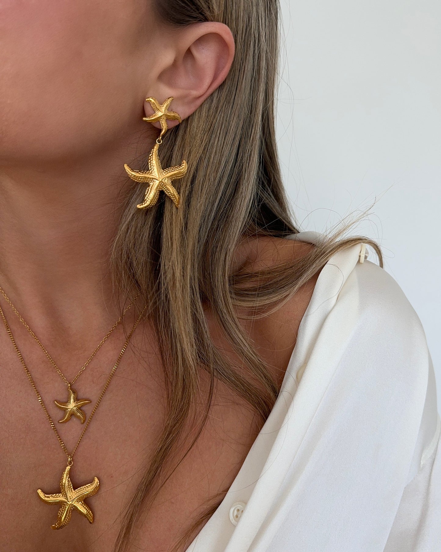 Golden Starfish Necklace