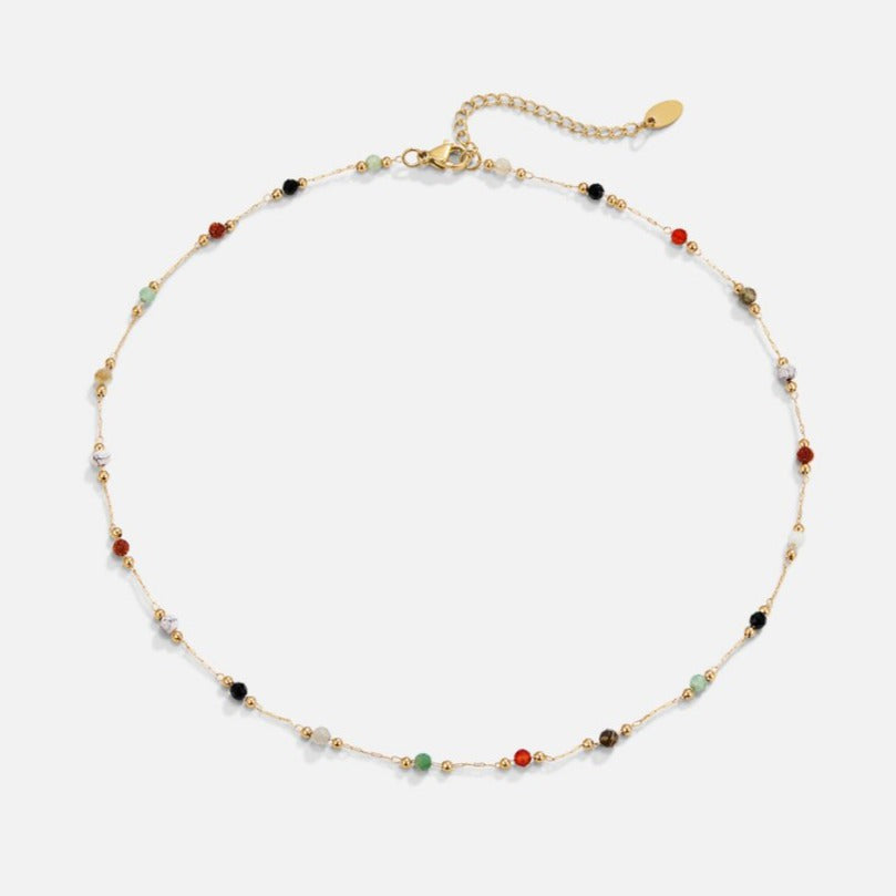 Lala - Beaded and Stone Necklace