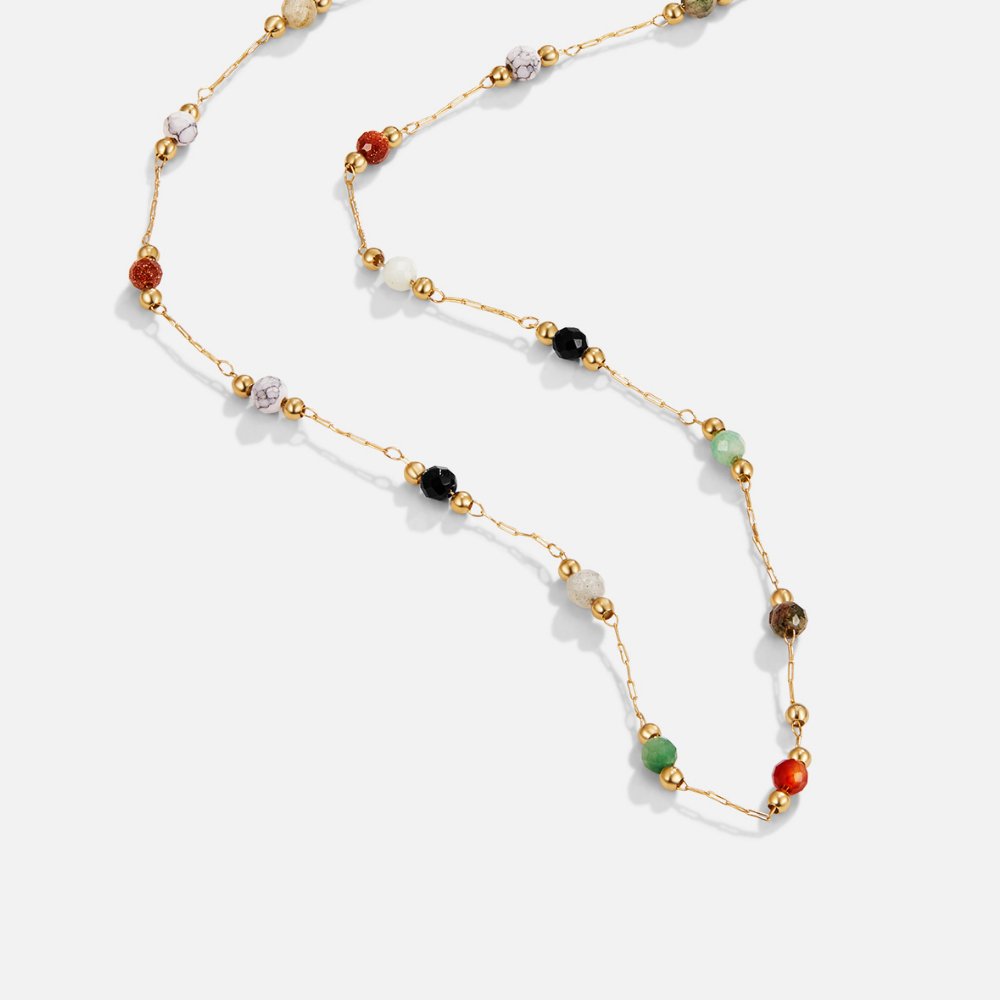 Lala - Beaded and Stone Necklace