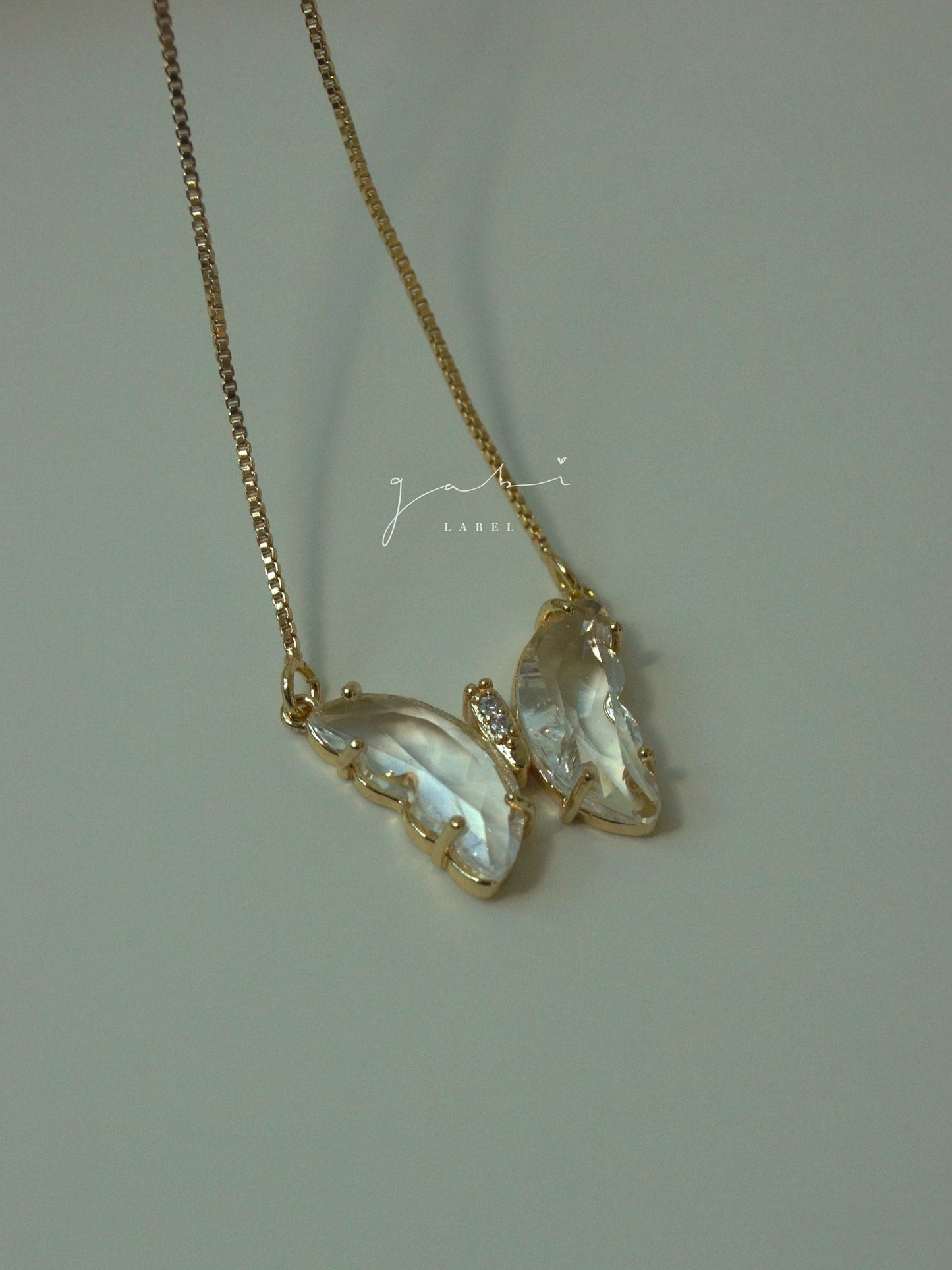 Evelyn - Crystal Butterfly Necklace
