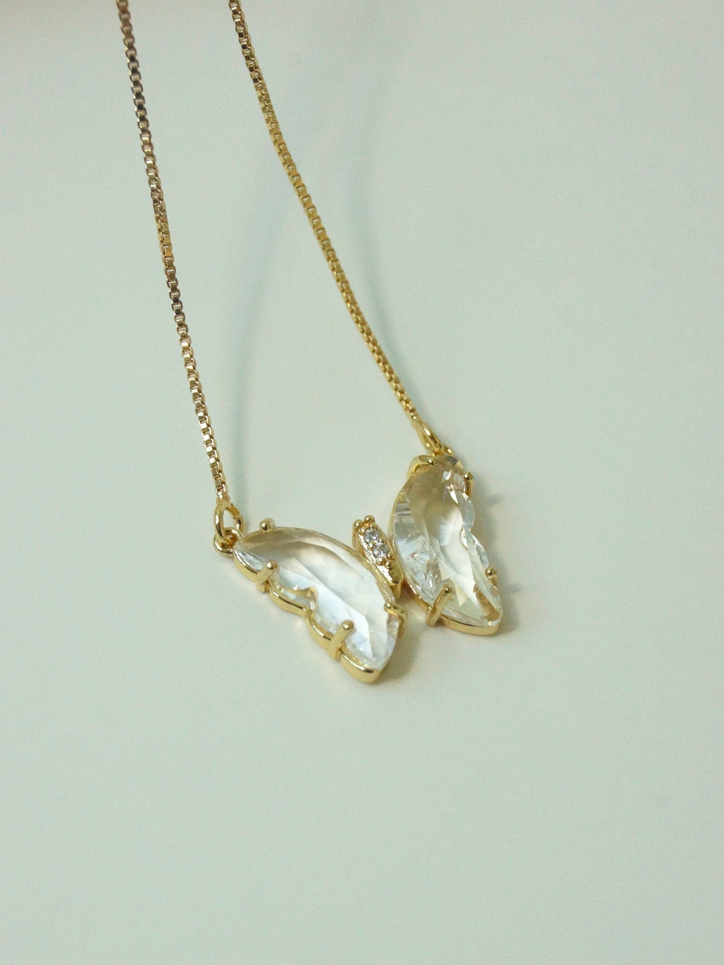 Evelyn - Crystal Butterfly Necklace
