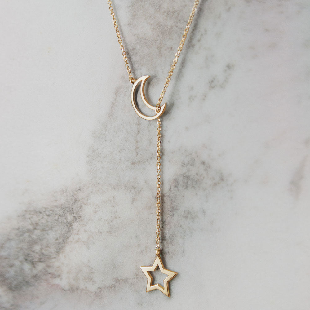 Luna y Estrella - Lariat Style Necklace