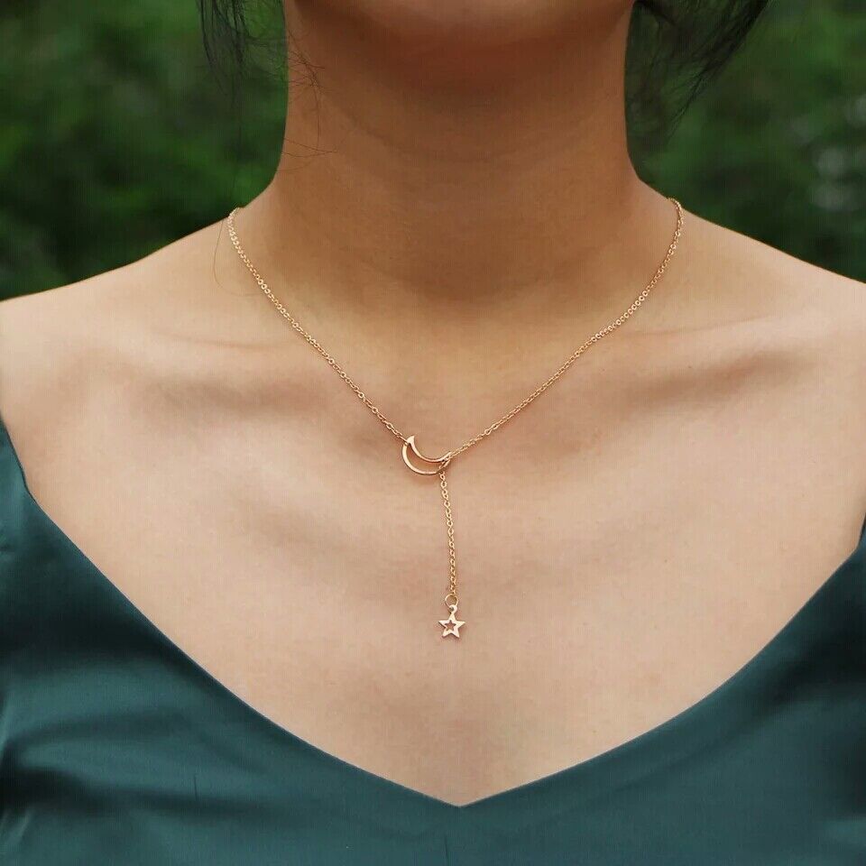 Luna y Estrella - Lariat Style Necklace