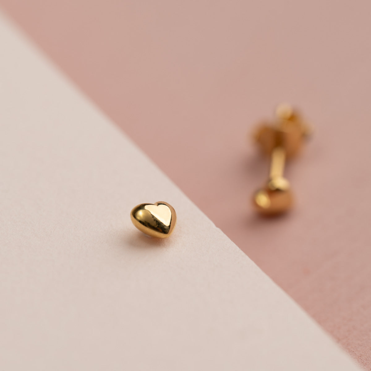 Eman - Gold Heart Earrings
