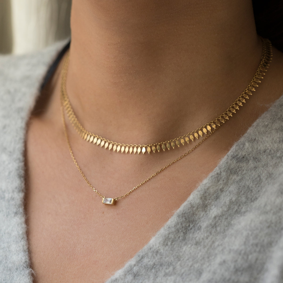 Amere - Baguette Necklace
