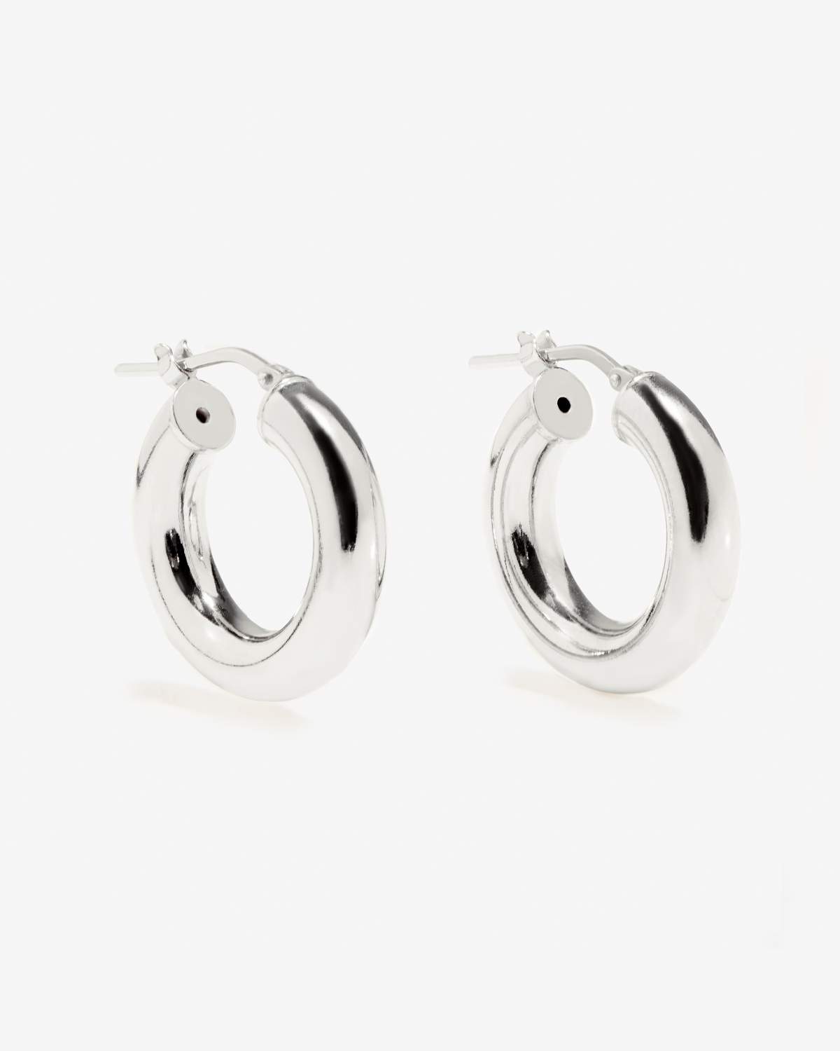 Leila - Small Silver Hoops
