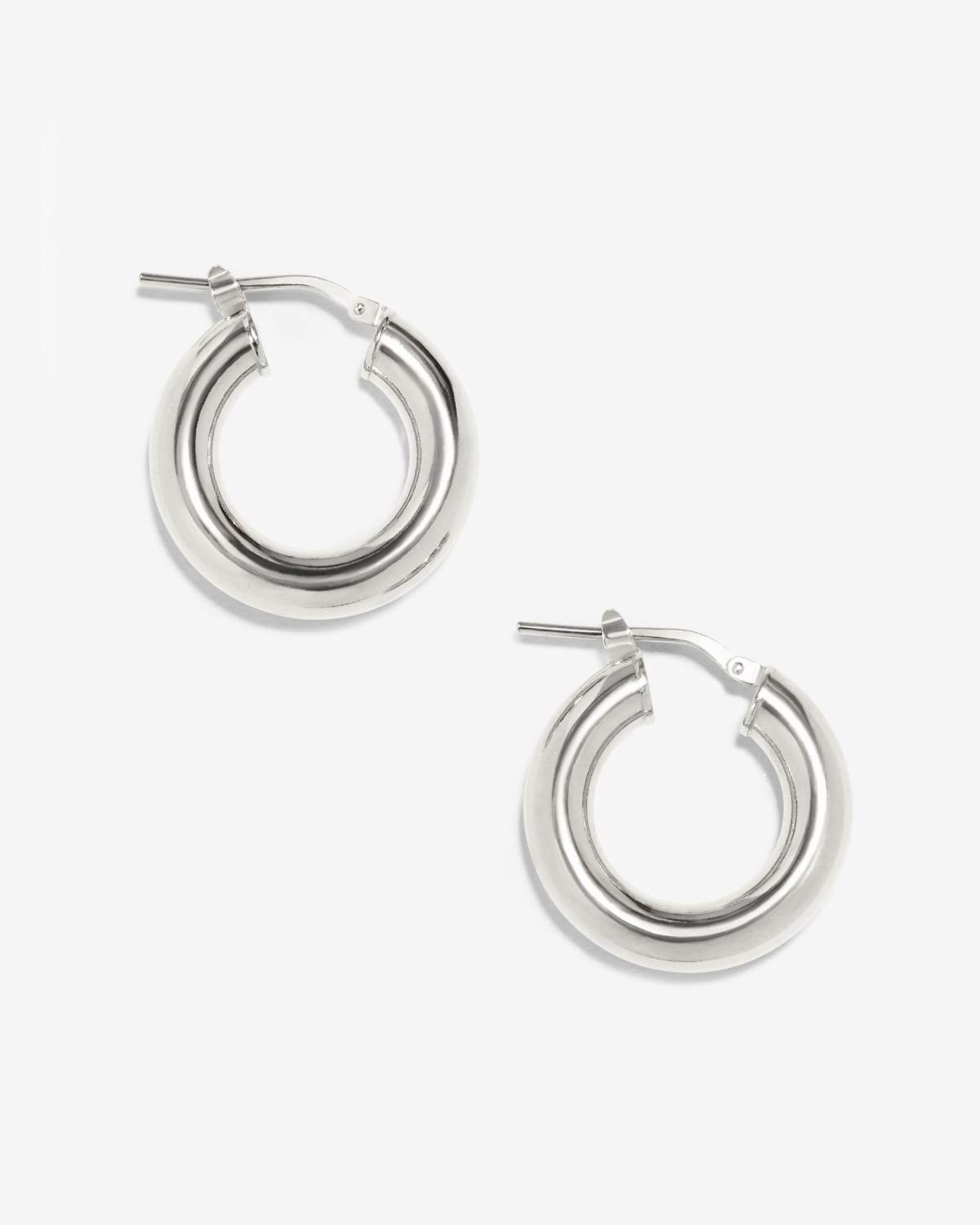 Leila - Small Silver Hoops