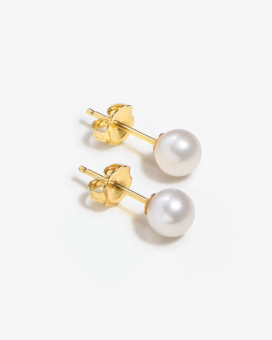 Lucia - Medium Classic Pearl Earrings