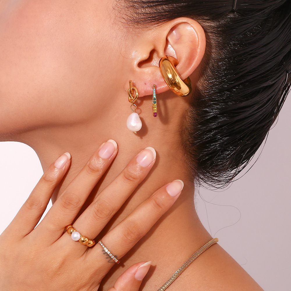 Knot and Pearl Earrings – Pearl Earrings with Knot Design