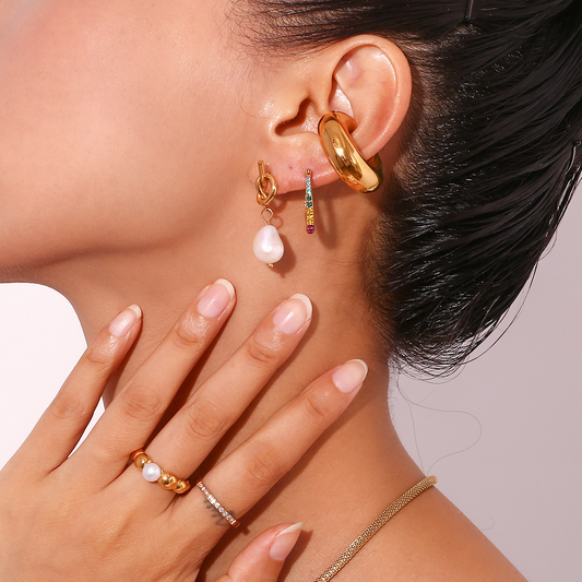 Knot and Pearl Earrings – Pearl Earrings with Knot Design