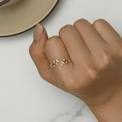Branch Leaf Ring - Tree Leaf Ring