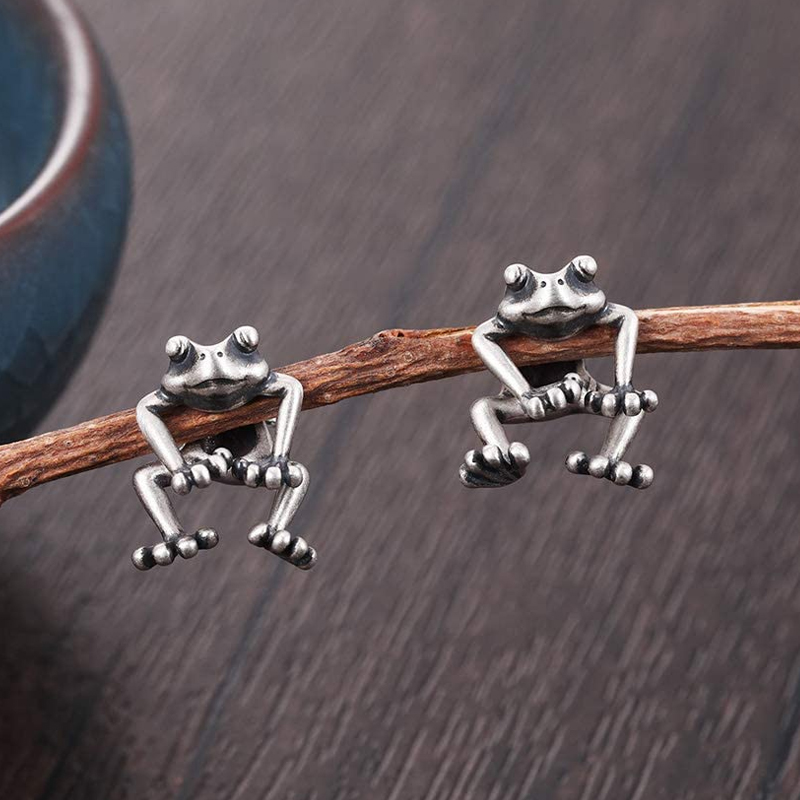 Adorable Floating Frog - Mini Frog Earrings