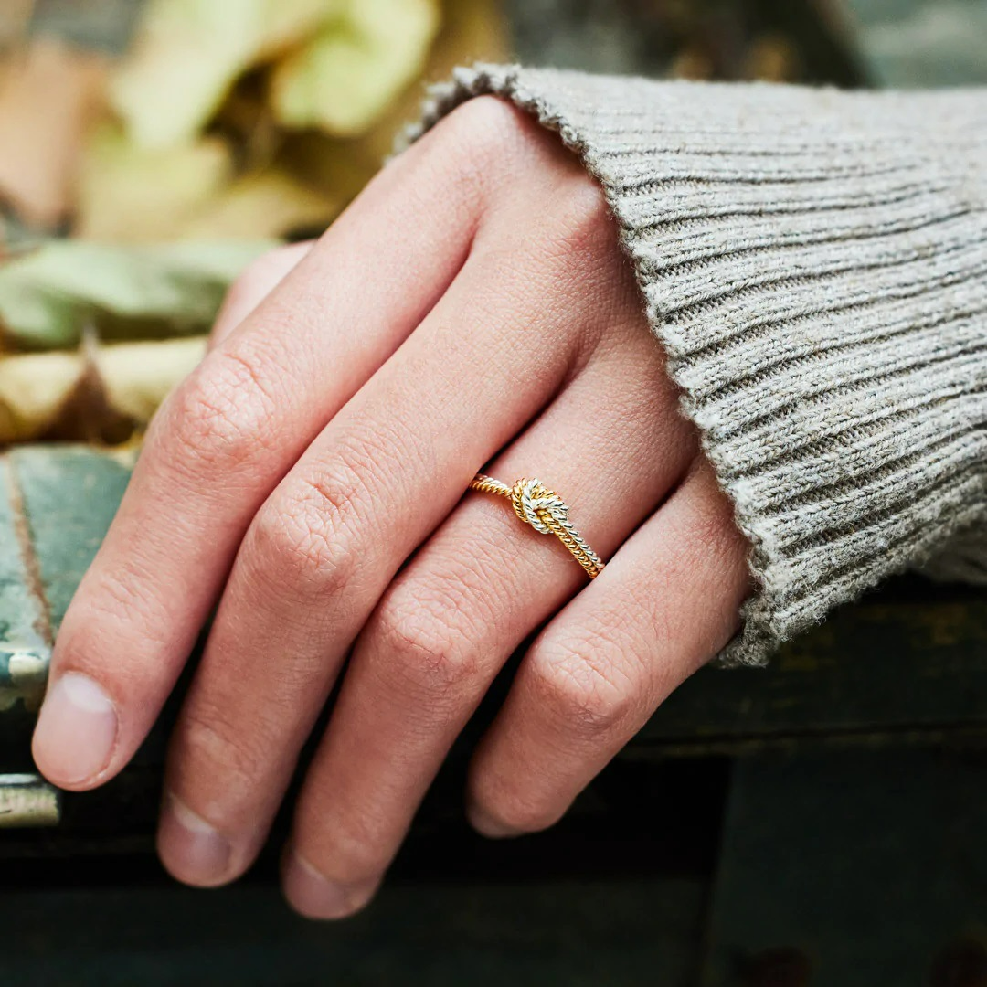 Angel Knot Ring - Gold and Silver