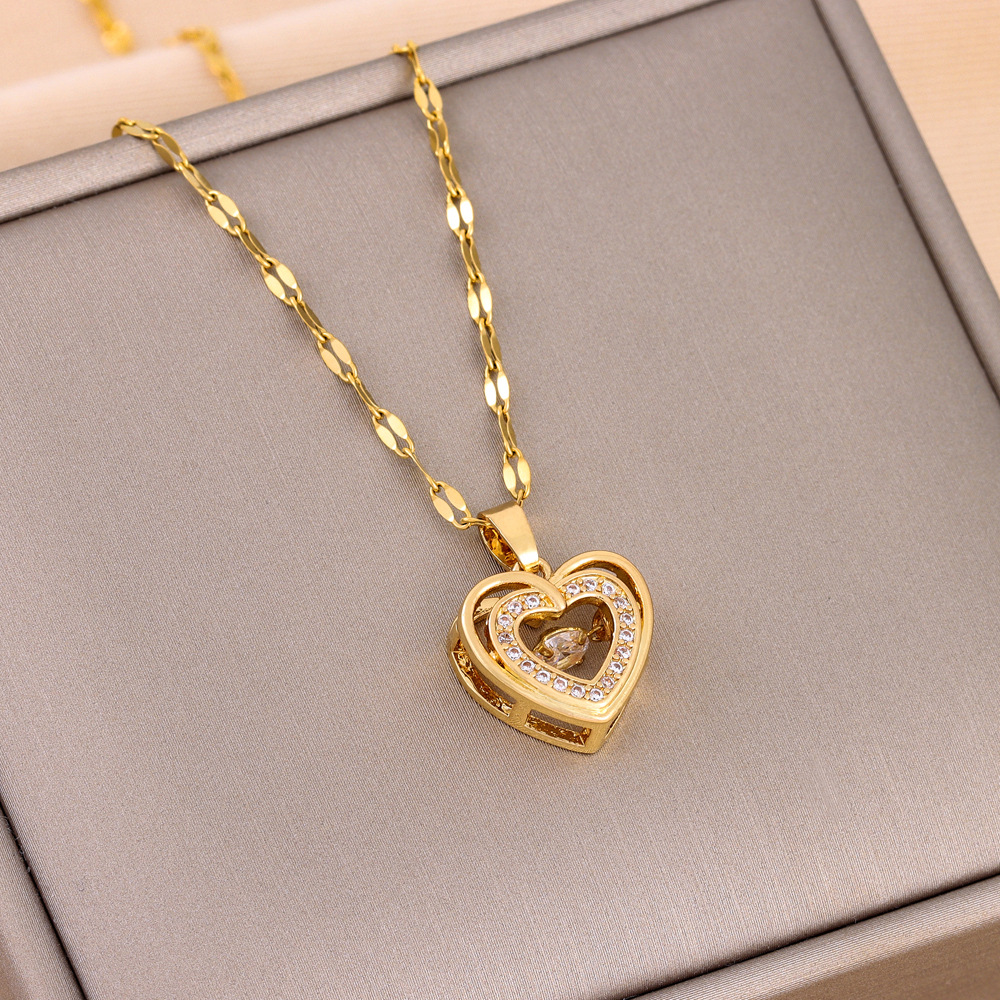 Heart Pendant - Double Layer Necklace
