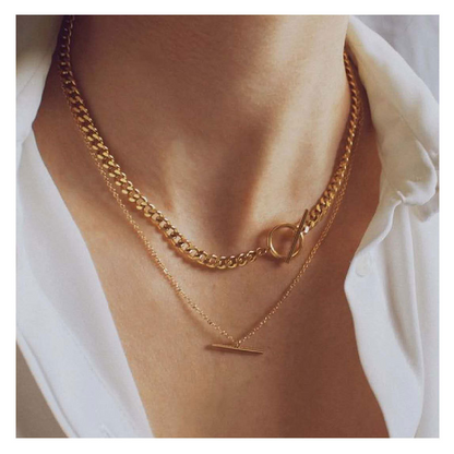 Double Chain - Cuban Chain and Pearl Chain