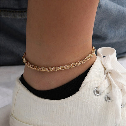 Leila - Rope Chain Ankle Bracelet