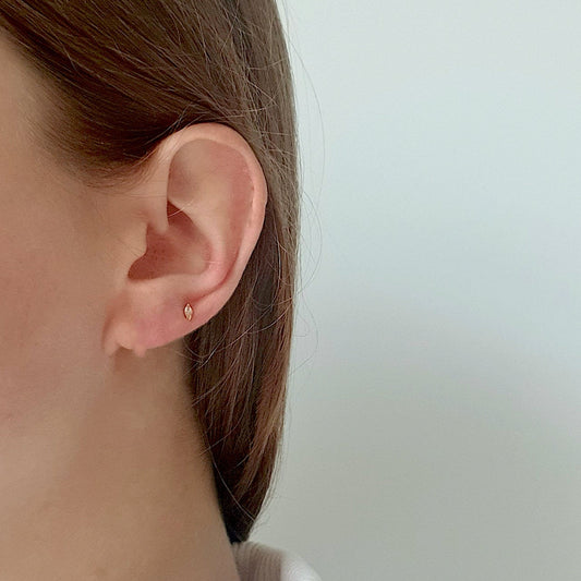 Sage - Small Marquise Earrings