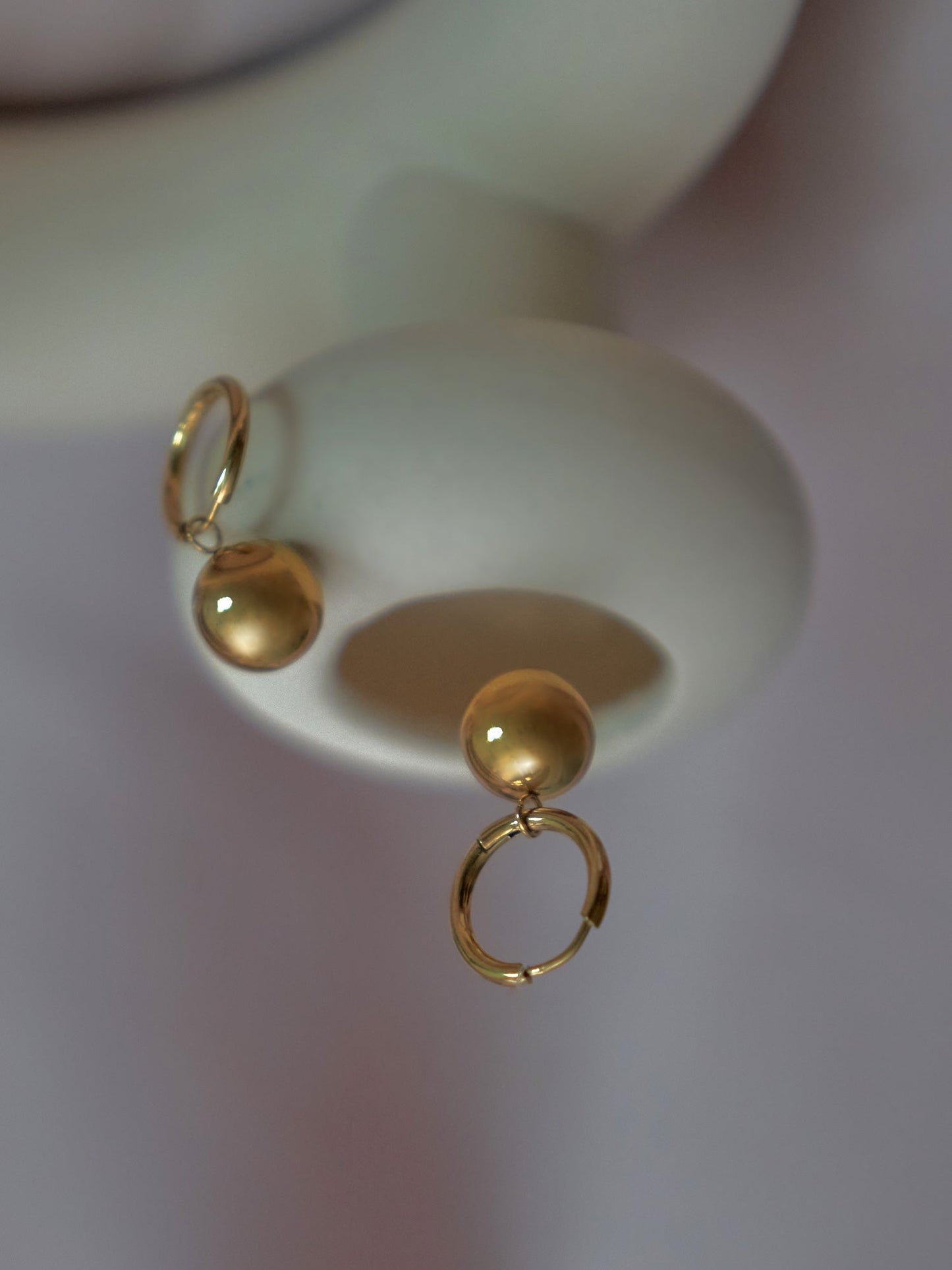 Clara - Spherical Gold Earrings