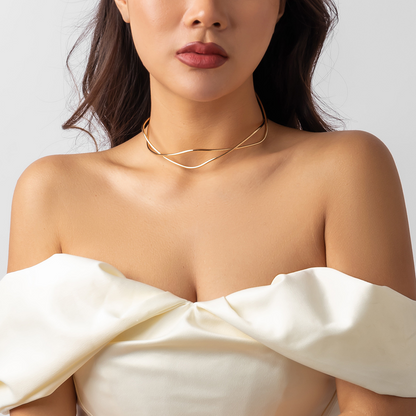 Twisted Wire Necklace – Modern Choker with a Twist
