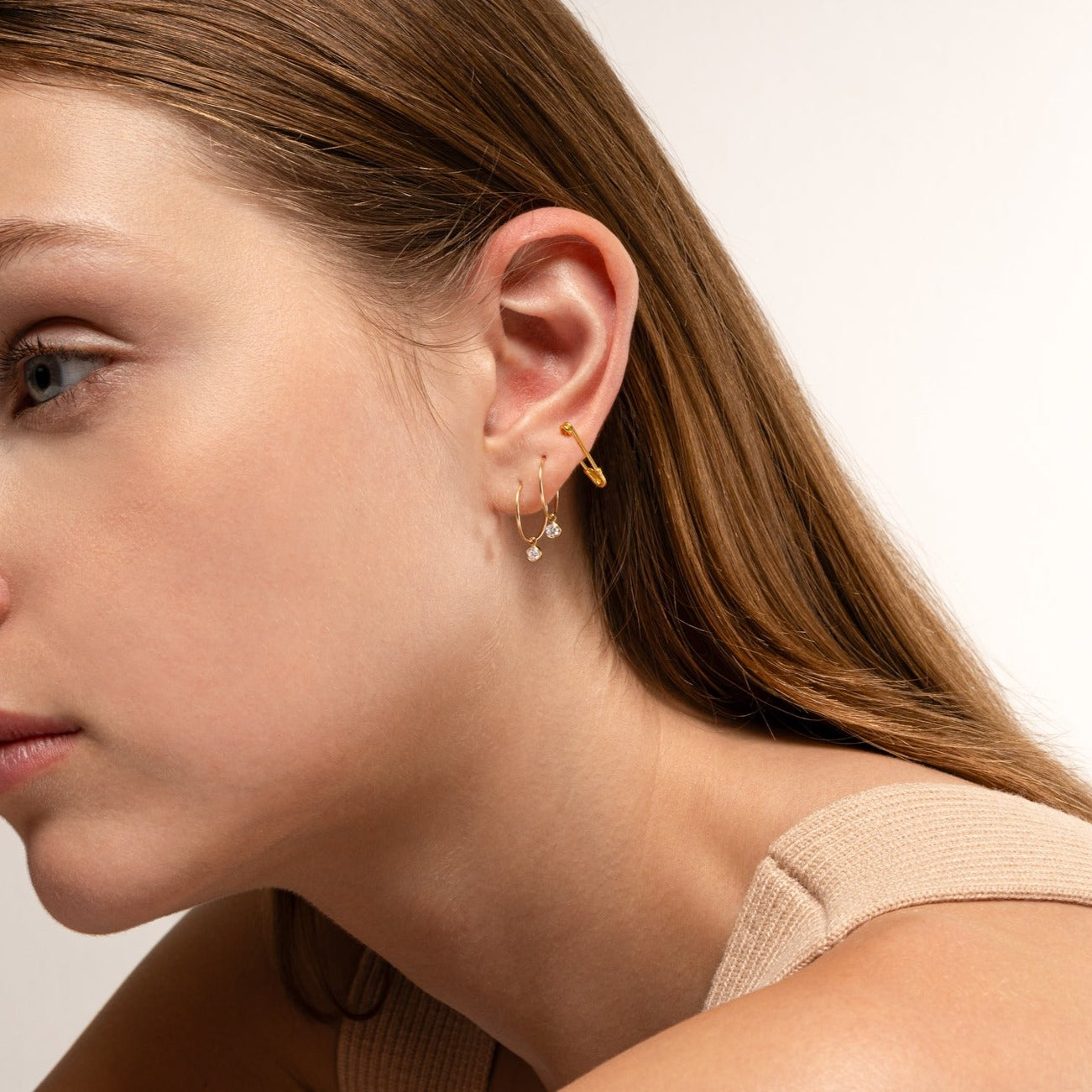 Eden - Small Safety Pin Earrings