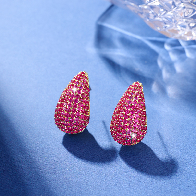 Diamond Drop Earrings - Intarsia Diamond Earring
