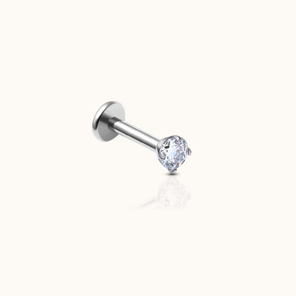Earrings - 2mm CZ Stud Earrings with Flat Back