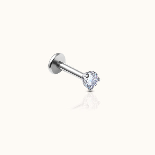 Earrings - 2mm CZ Stud Earrings with Flat Back
