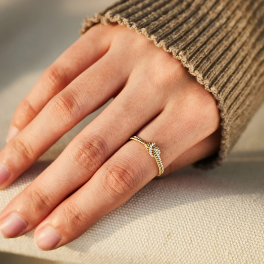 Angel Knot Ring - Gold and Silver
