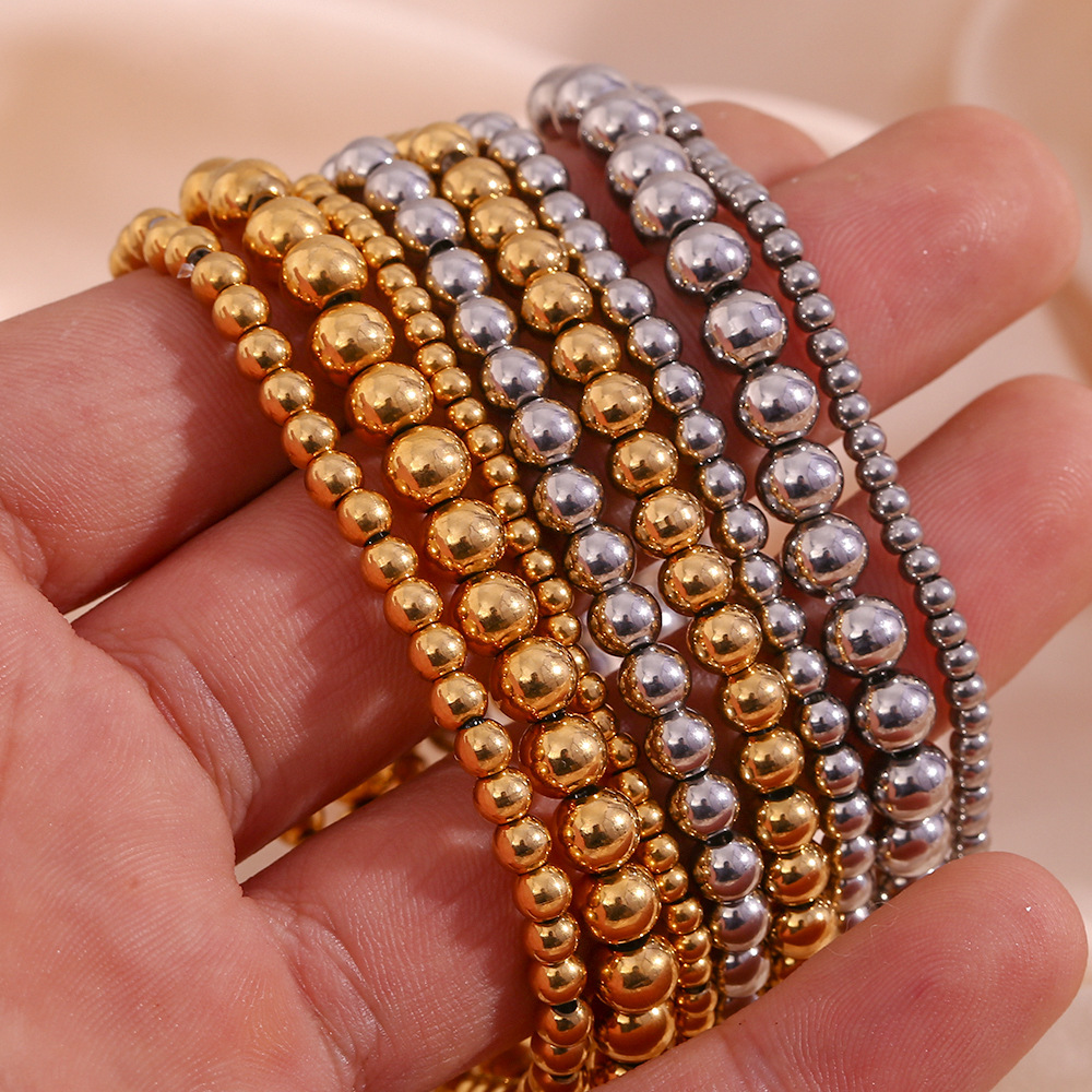 Crea - Stackable Fashion Bracelet in Metallic Gold (4mm)