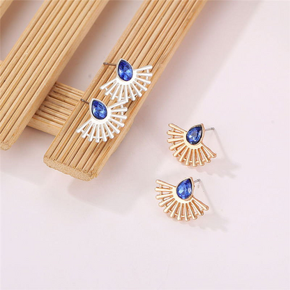 Art Deco Fan Earrings - Bohemian Earrings