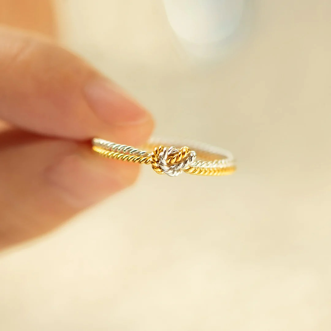 Angel Knot Ring - Gold and Silver