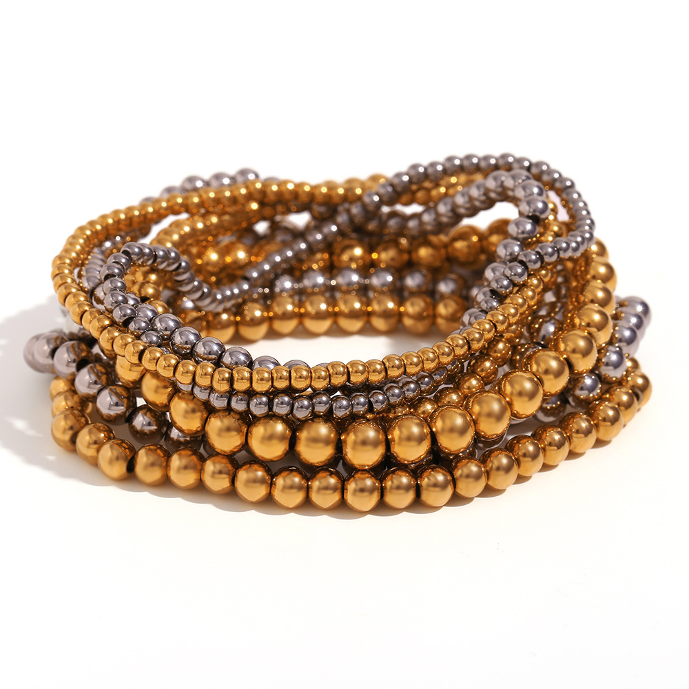 Crea - Stackable Fashion Bracelet in Metallic Gold (4mm)