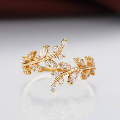 Branch Leaf Ring - Tree Leaf Ring