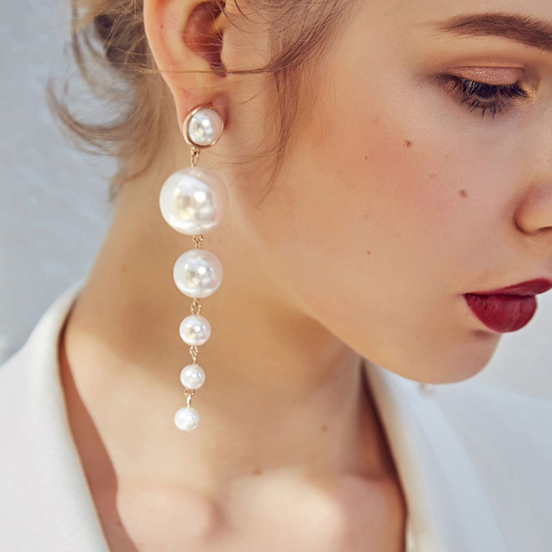 Cascade Pearl Earrings - Long Pearl Earrings