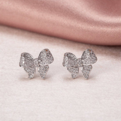 Minerva – Sterling Silver Bow-Shaped Earrings