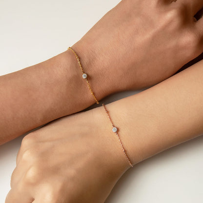 Hana - Crystal Pearl Chain Bracelet