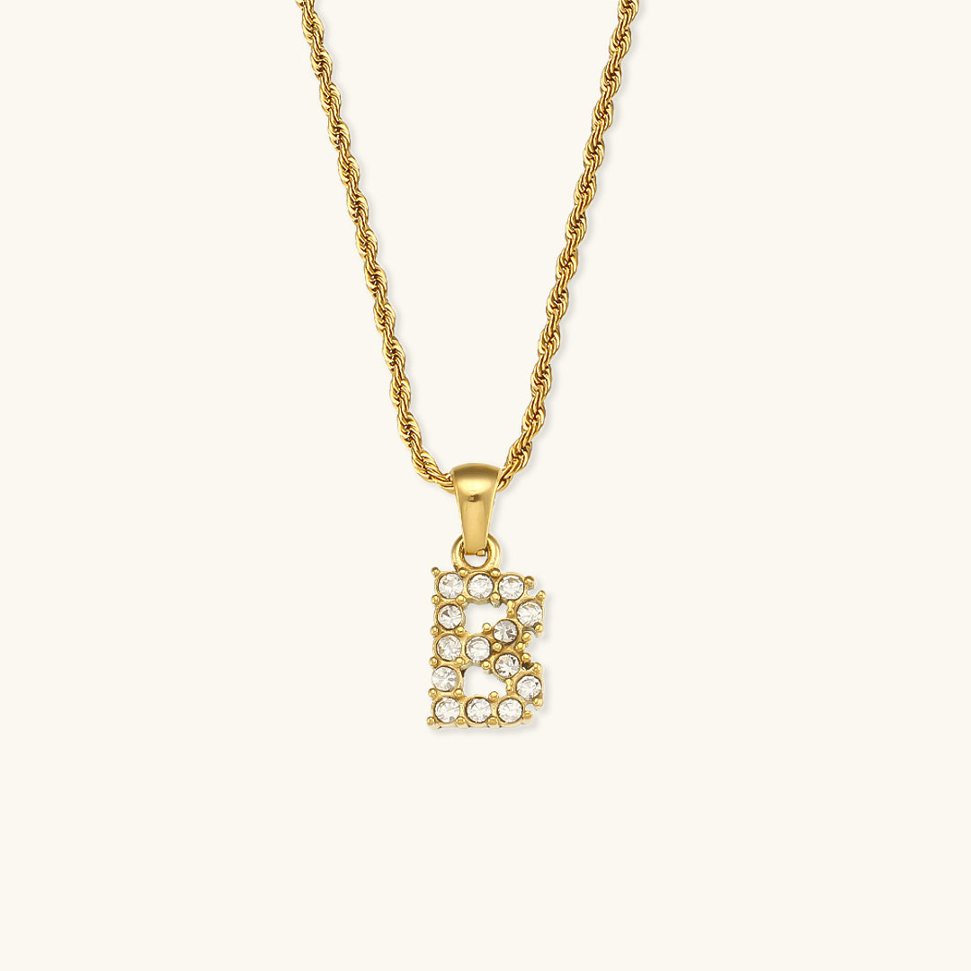 Maeve - Diamond Necklace with Initial Letters