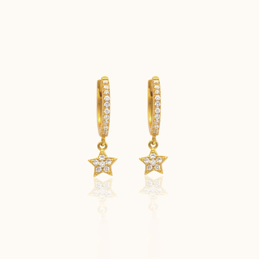 Vanna - Star-shaped CZ Earrings