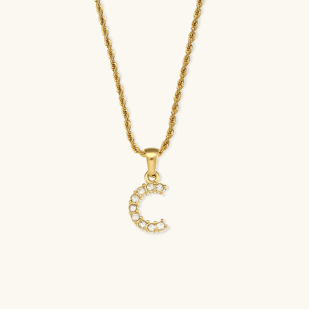 Maeve - Diamond Necklace with Initial Letters