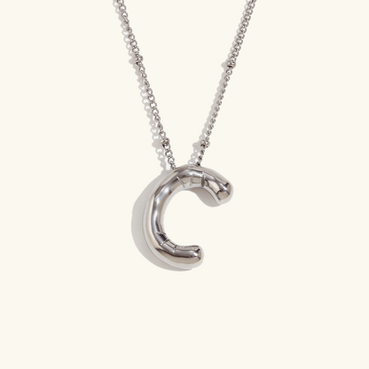 Gold Initials Necklace with Ball