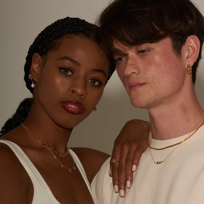 Tomiko - Wide CZ Hoop Earrings