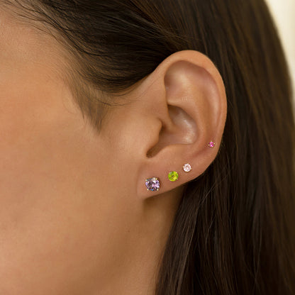 Birthstone Stud Earrings (Peridot)