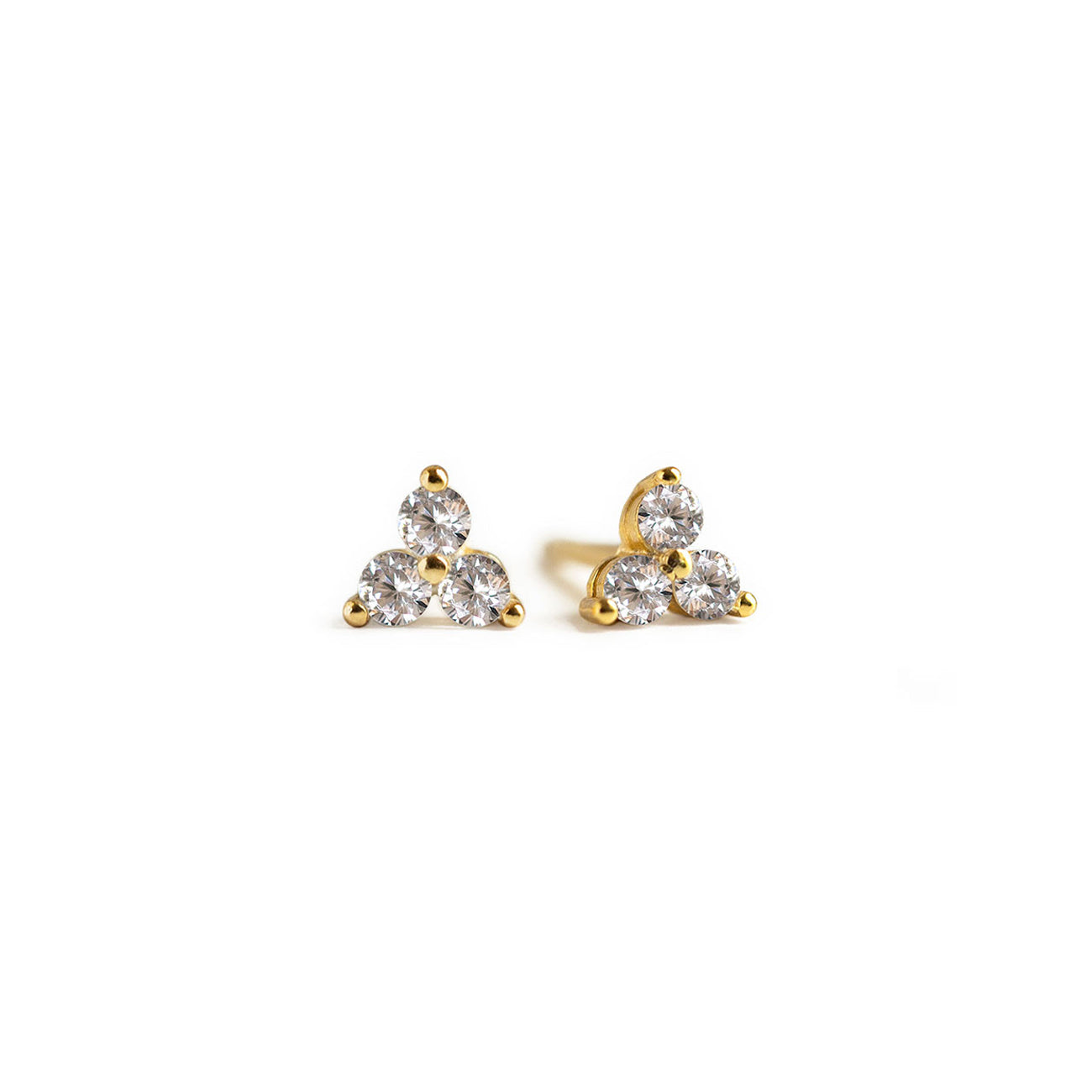 Small Pavé Clover Earrings