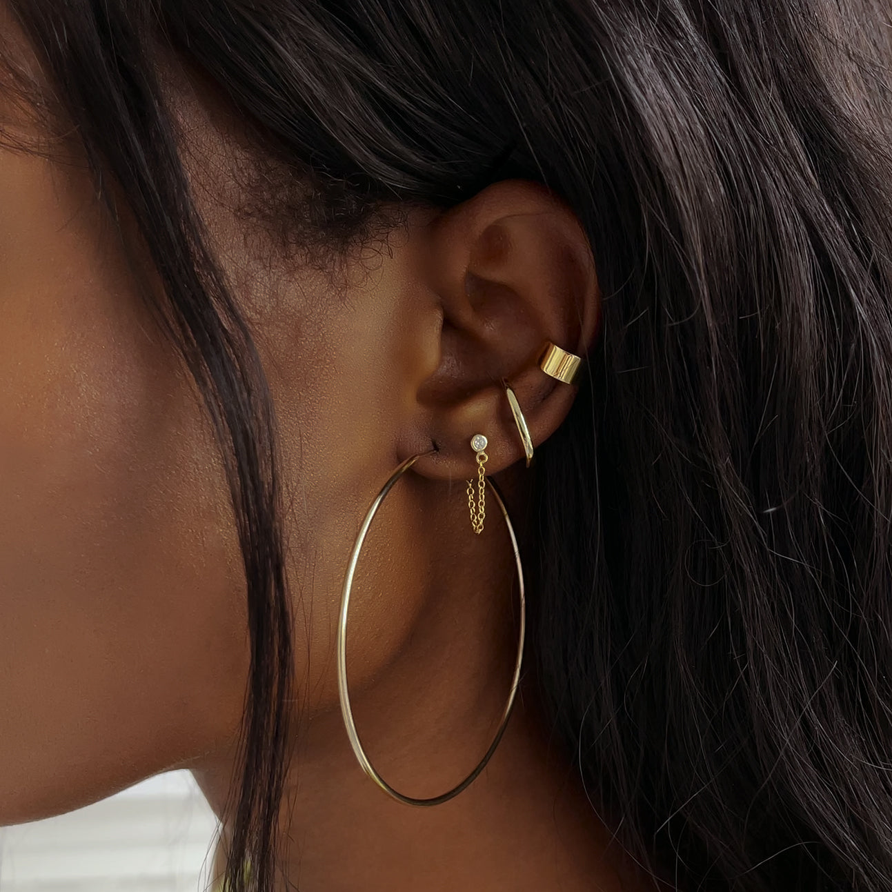 Scarlett - Large Thin Hoops