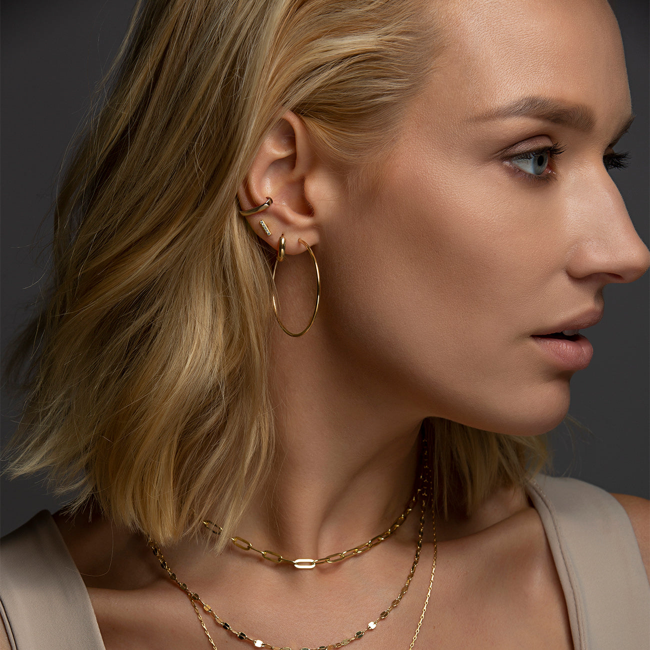 Scarlett - Large Thin Hoops