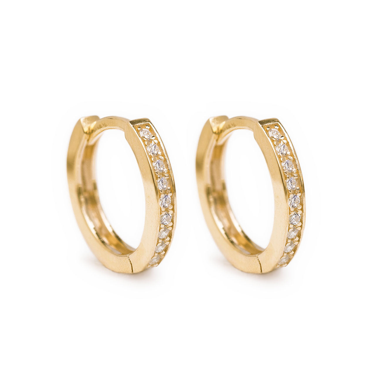 Classic Pavé Huggie Earrings