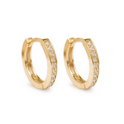 Classic Pavé Huggie Earrings