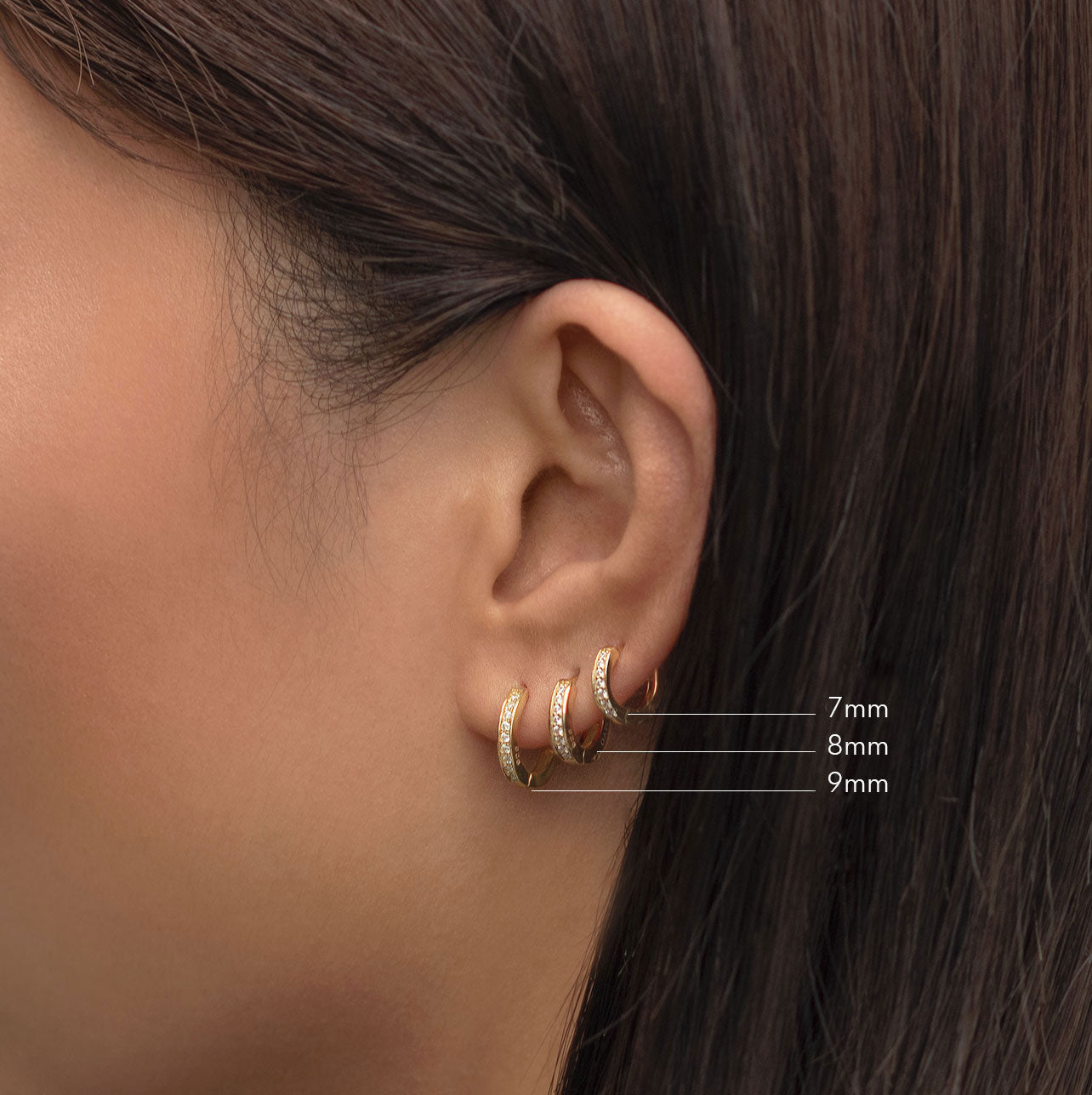 Classic Pavé Huggie Earrings